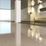 Modern tér fényes önterülő műgyanta padlóval